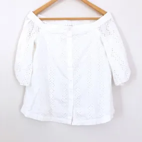 1.State Off the Shoulder Eyelet Top- Size XS