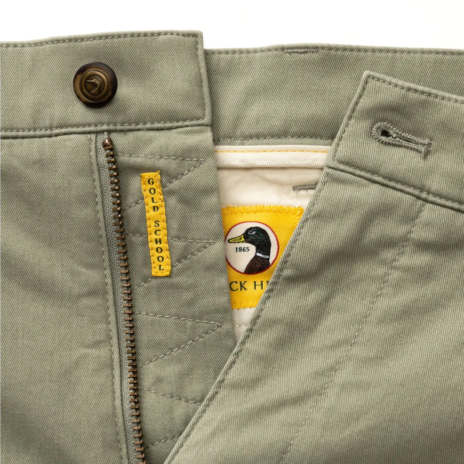 9" Gold School Chino Short - Shadow Green