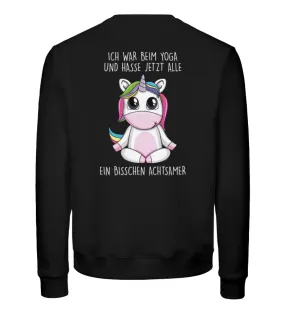 Achtsames Einhorn Bio Sweatshirt Unisex