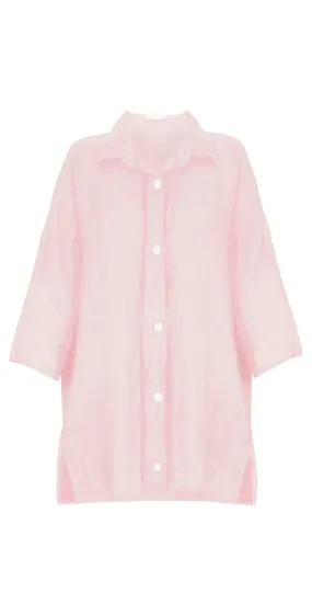 Amazing Woman Finty X Linen Shirt Rose