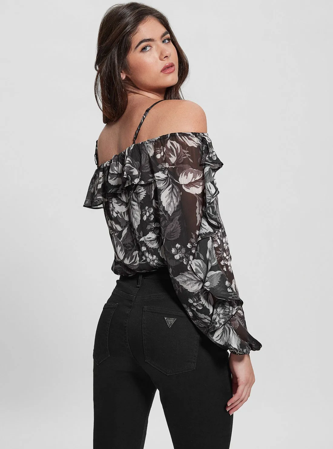 Black Floral Iggy Top