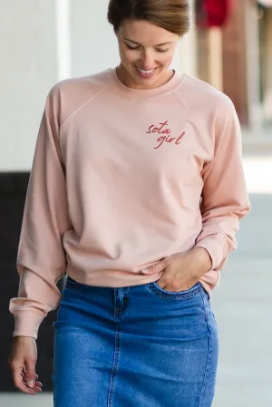 Blush Sota Girl Crewneck Sweatshirt