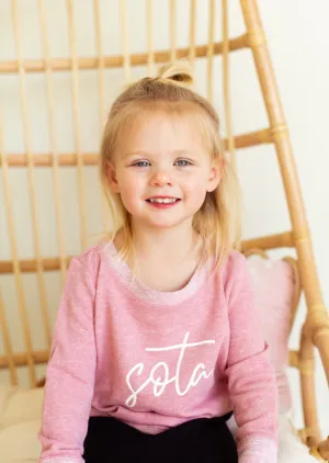 Blush Sota Toddler Crew Sweatshirt