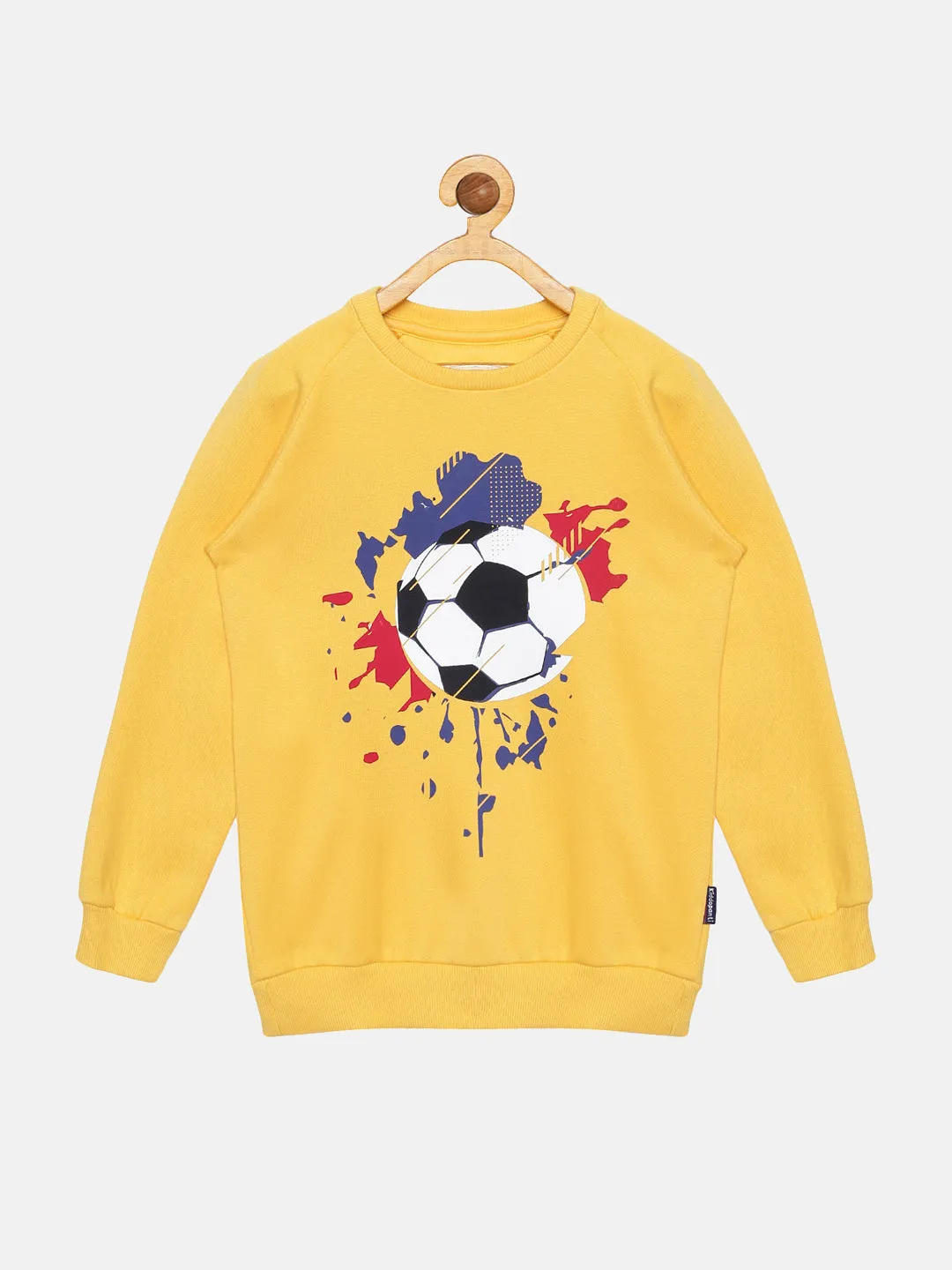 Boys Chest Print Round Neck Sweatshirt