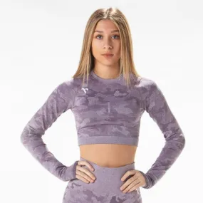 Camo 2.0 Crop- Lavender