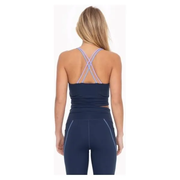 Color Block Cross Back Sports Bra