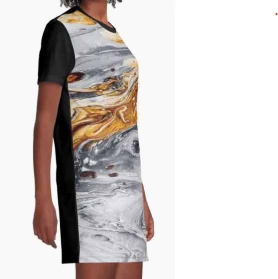 Cowgirl Kim Liquid Currancy Graphic Tee Dress