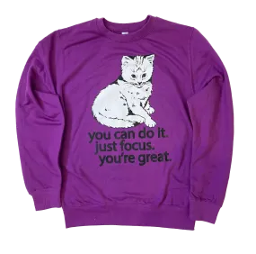 Focus Cat Sweatshirt - Grape Soda