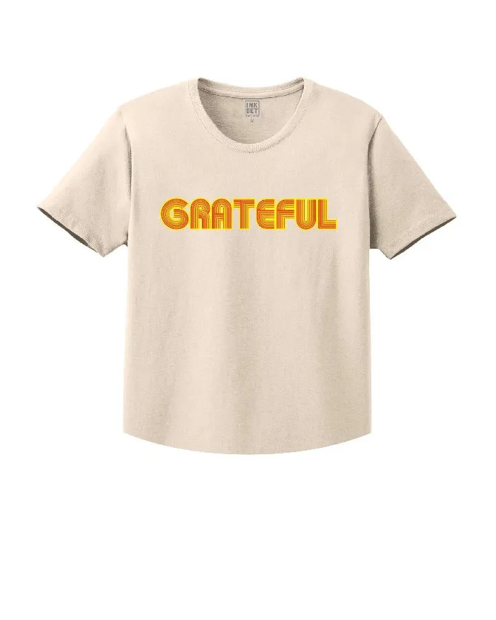 INK "Grateful" Kinda Cropped T-Shirt - Natural