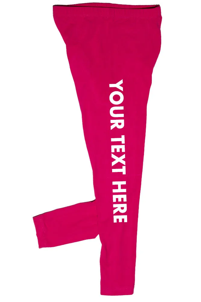 Kid's Your Own Text Customization Printed Leggings for 4~8 years old