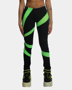 LASER LEGGINS BLACK / GREEN