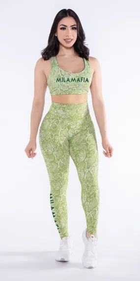 MilaMafia Green Snake - Contour Legging