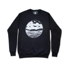 Mountain Range Crewneck-Black