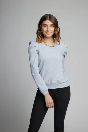 New! Puff Sleeve Sweatshirt Elevated Style