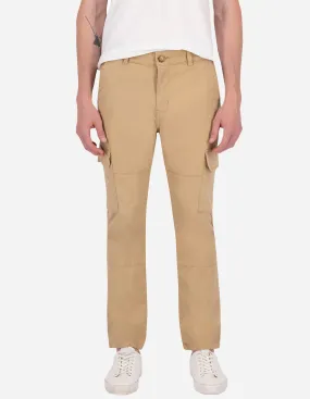 Pantalón Premium Estilo Chino Cargo de Gabardina - Caqui