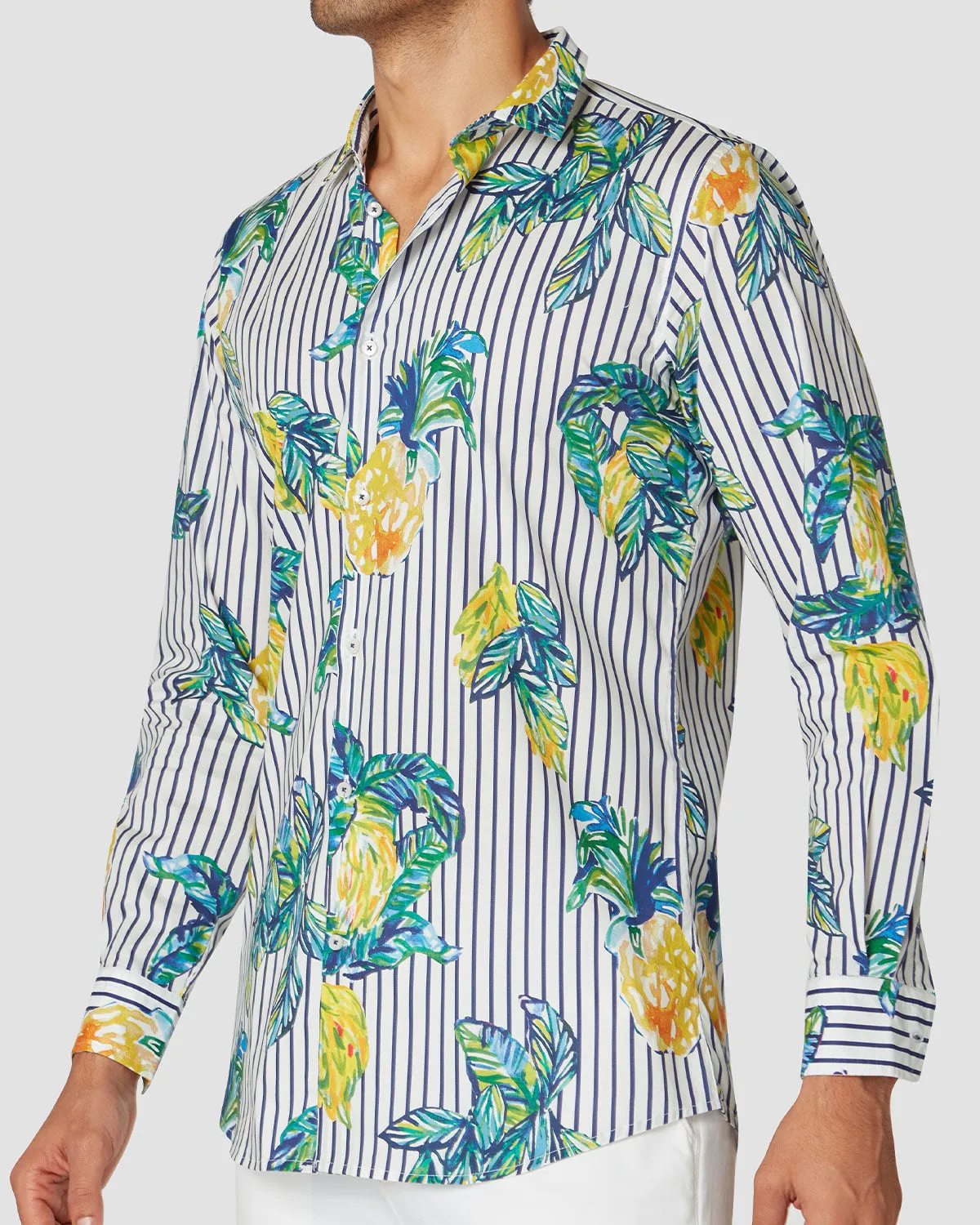 Thomas Mason Botanic Striped Shirt